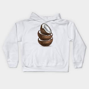 Coconut hand Drawn Fruit Kids Hoodie